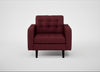 Hepburn Armchair St Moritz Wool Red / Walnut