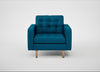 Hepburn Armchair St Moritz Wool Teal / Natural
