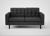 Hepburn 2 Seater Sofa St Moritz Wool Grey / Walnut