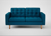 Hepburn 2 Seater Sofa St Moritz Wool Teal / Natural