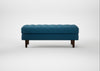 Hepburn Ottoman St Moritz Wool Blue / Walnut
