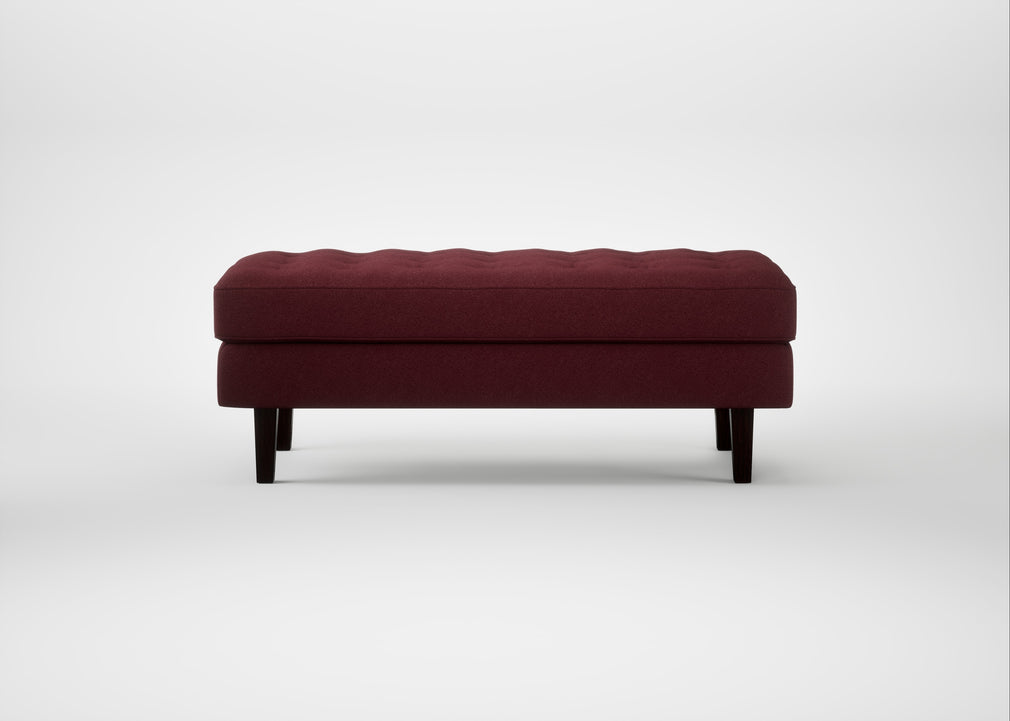 Hepburn Ottoman St Moritz Wool Red / Natural