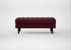 Hepburn Ottoman St Moritz Wool Red / Walnut