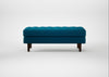 Hepburn Ottoman St Moritz Wool Teal / Walnut