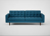 Hepburn 4 Seater Sofa St Moritz Wool Blue / Walnut