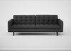 Hepburn 4 Seater Sofa St Moritz Wool Grey / Walnut