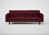 Hepburn 4 Seater Sofa St Moritz Wool Red / Walnut