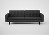 Hepburn 4 Seater Sofa St Moritz Wool Grey / Wenge Black