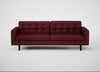 Hepburn 4 Seater Sofa St Moritz Wool Red / Wenge Black