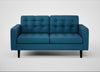 Hepburn 2 Seater Sofa St Moritz Wool Blue / Wenge Black