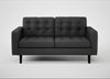 Hepburn 2 Seater Sofa St Moritz Wool Grey / Wenge Black