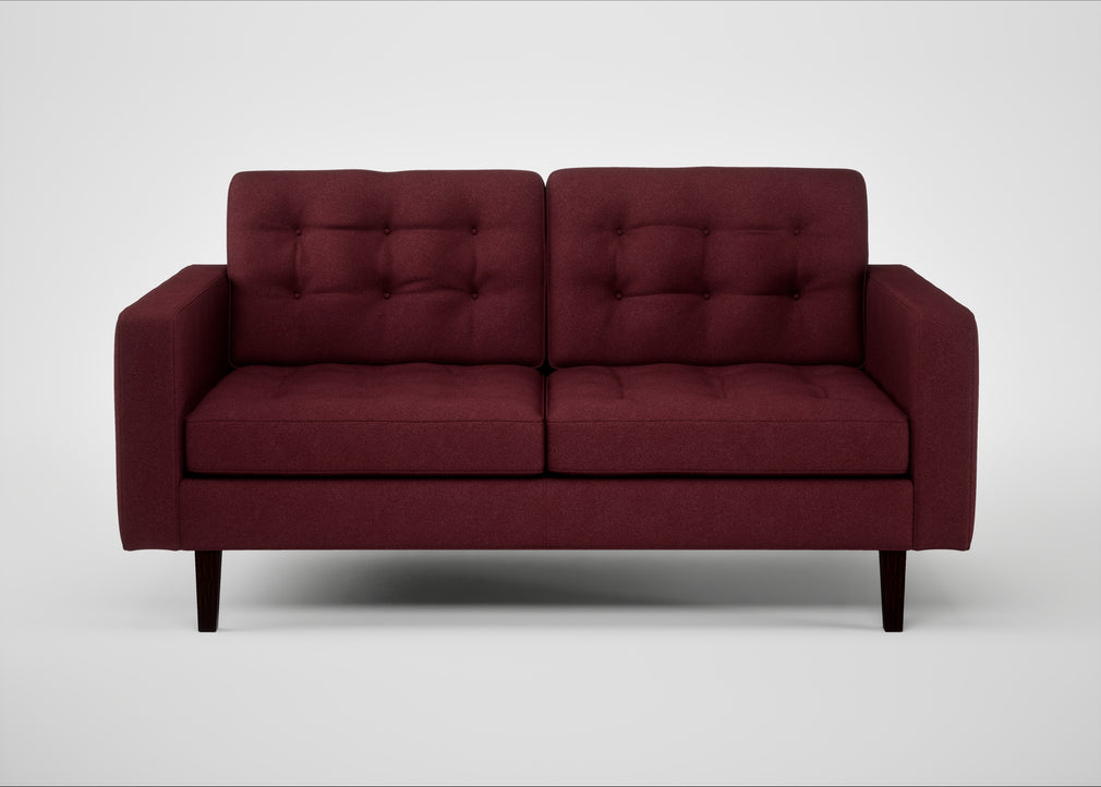 Hepburn 2 Seater Sofa St Moritz Wool Red / Wenge Black