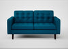 Hepburn 2 Seater Sofa St Moritz Wool Teal / Wenge Black