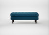 Hepburn Ottoman St Moritz Wool Blue / Wenge Black