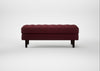 Hepburn Ottoman St Moritz Wool Red / Wenge Black