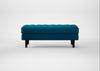 Hepburn Ottoman St Moritz Wool Teal / Wenge Black