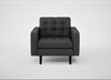Hepburn Armchair St Moritz Wool Grey / Wenge Black
