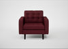 Hepburn Armchair St Moritz Wool Red / Wenge Black