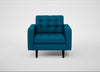 Hepburn Armchair St Moritz Wool Teal / Wenge Black
