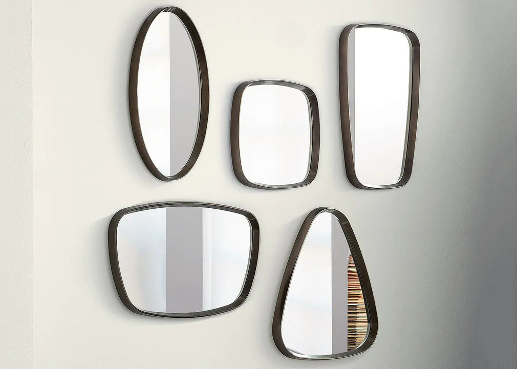 Mix 1 Rectangular Wall Mirror Canaletta Walnut