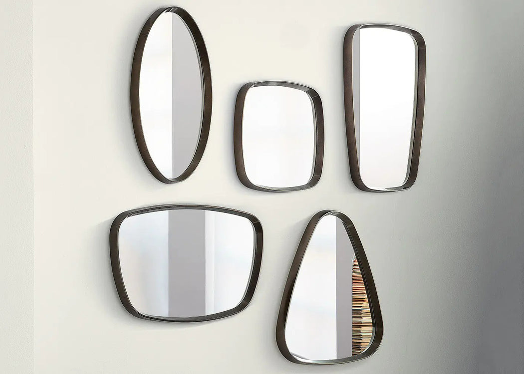 Mix 1 Rectangular Wall Mirror Canaletta Walnut