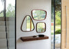 Mix 3 Triangular Wall Mirror Canaletta Walnut