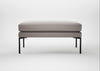 Matera Ottoman Daino Leather Elephant / Black