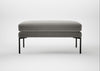 Matera Ottoman Nobilis Velvet Dolphin / Black