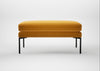 Matera Ottoman Nobilis Velvet Mustard / Black