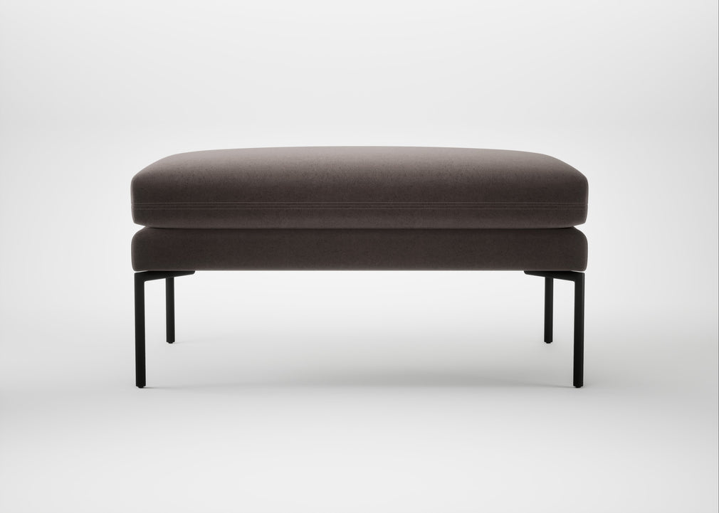 Matera Ottoman Nobilis Velvet Sable / Black