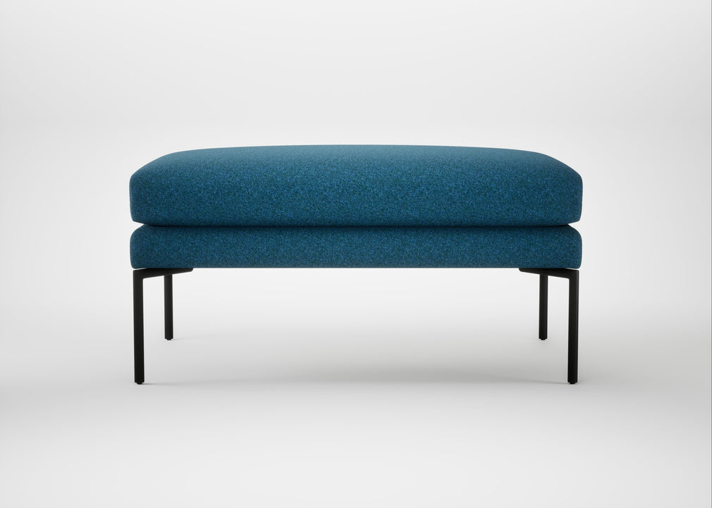 Matera Ottoman St Moritz Wool Blue / Black