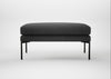 Matera Ottoman St Moritz Wool Grey / Black
