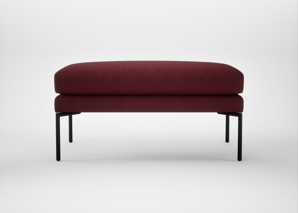 Matera Ottoman St Moritz Wool Red / Black