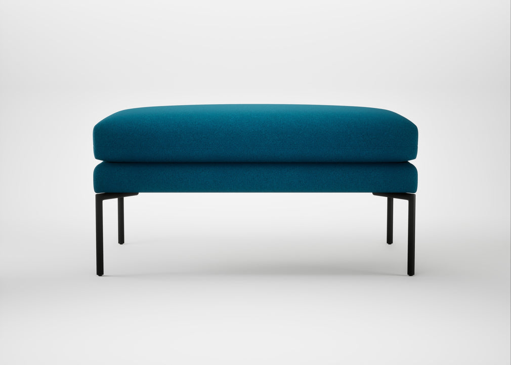 Matera Ottoman St Moritz Wool Teal / Black