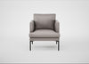 Matera Armchair Daino Leather Elephant / Black