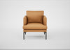 Matera Armchair Daino Leather Parchment / Black
