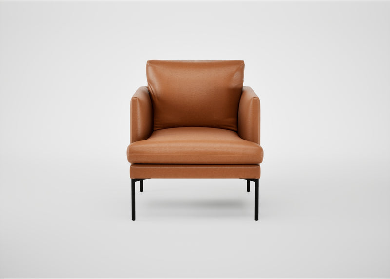 Matera Armchair Daino Leather Treacle / Black