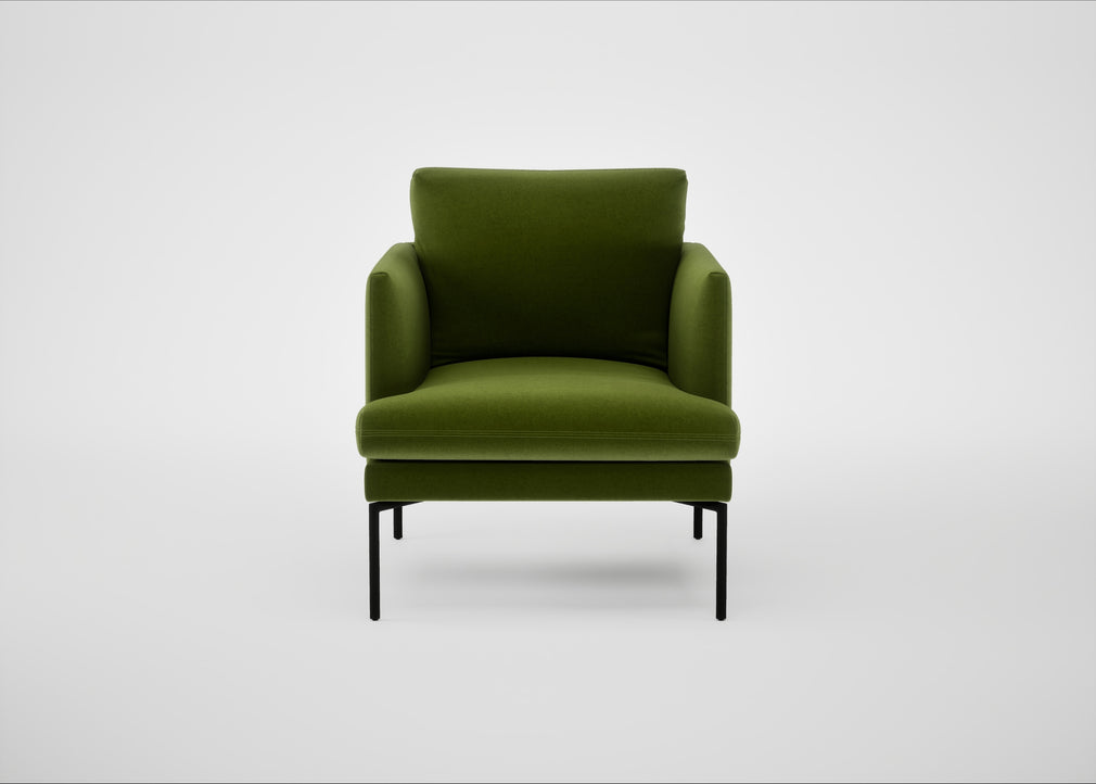 Matera Armchair Nobilis Velvet Leaf / Black