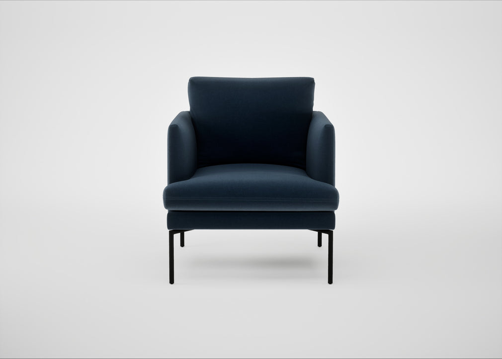 Matera Armchair Nobilis Velvet Night / Black