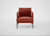 Matera Armchair Nobilis Velvet Rust / Black