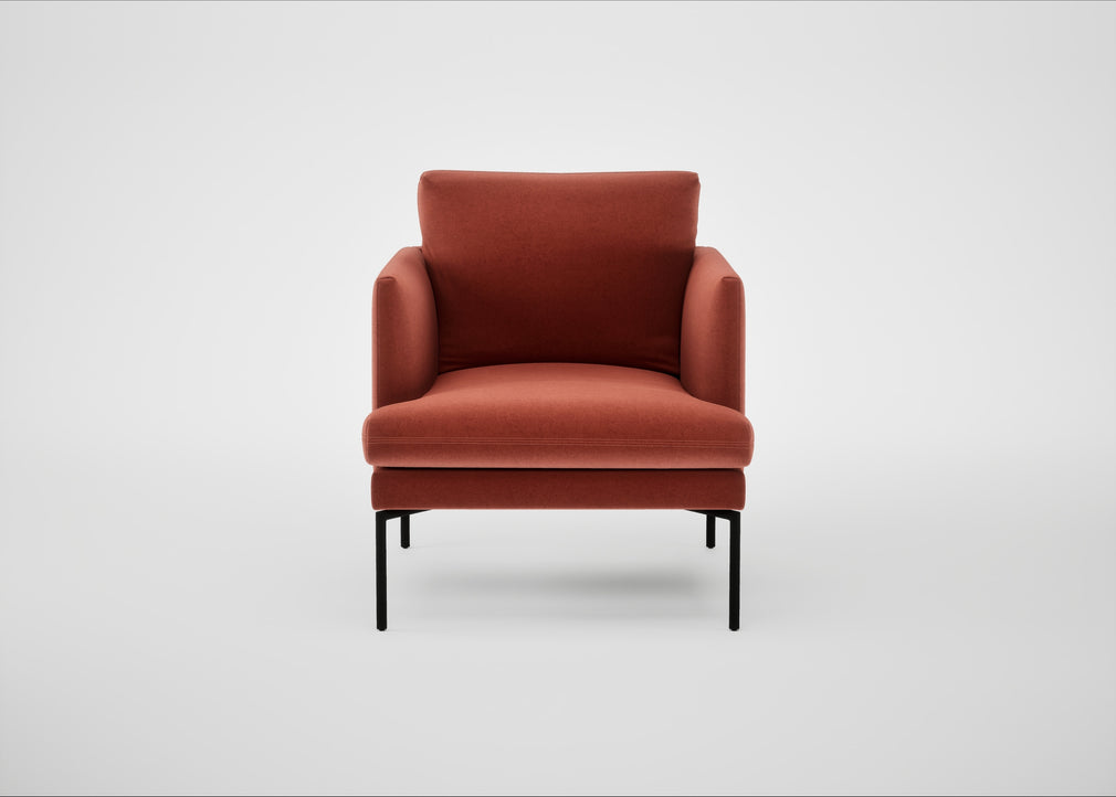 Matera Armchair Nobilis Velvet Rust / Black