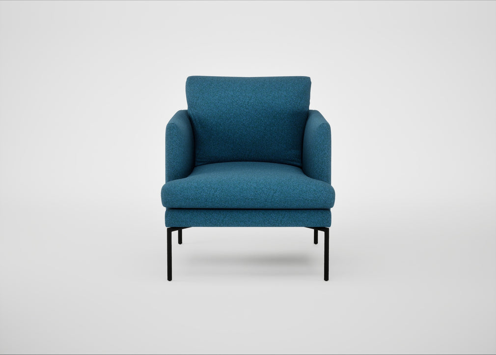 Matera Armchair St Moritz Wool Blue / Black
