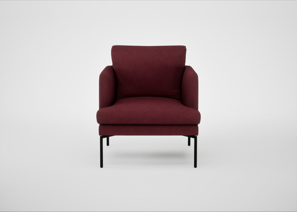 Matera Armchair St Moritz Wool Red / Black