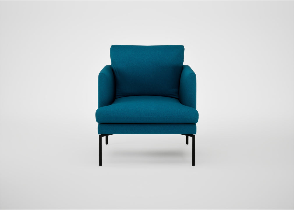 Matera Armchair St Moritz Wool Teal / Black