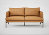Matera 2 Seater Sofa Daino Leather Parchment / Black