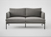 Matera 2 Seater Sofa Nobilis Velvet Dolphin / Black