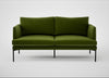 Matera 2 Seater Sofa Nobilis Velvet Leaf / Black