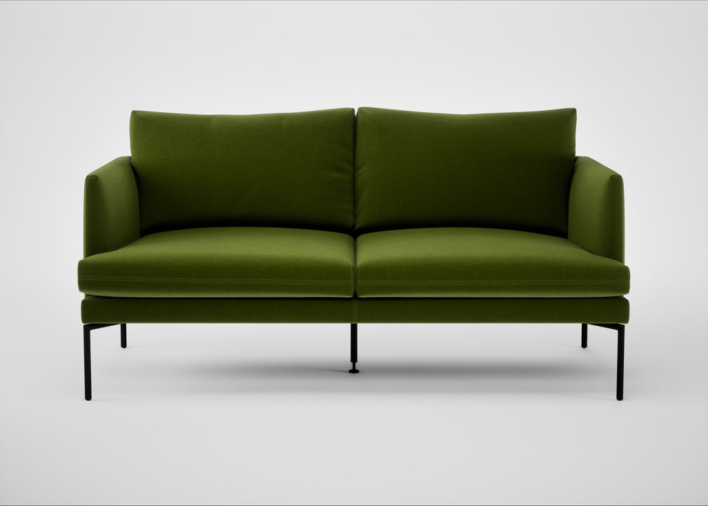 Matera 2 Seater Sofa Nobilis Velvet Leaf / Black