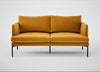 Matera 2 Seater Sofa Nobilis Velvet Mustard / Black