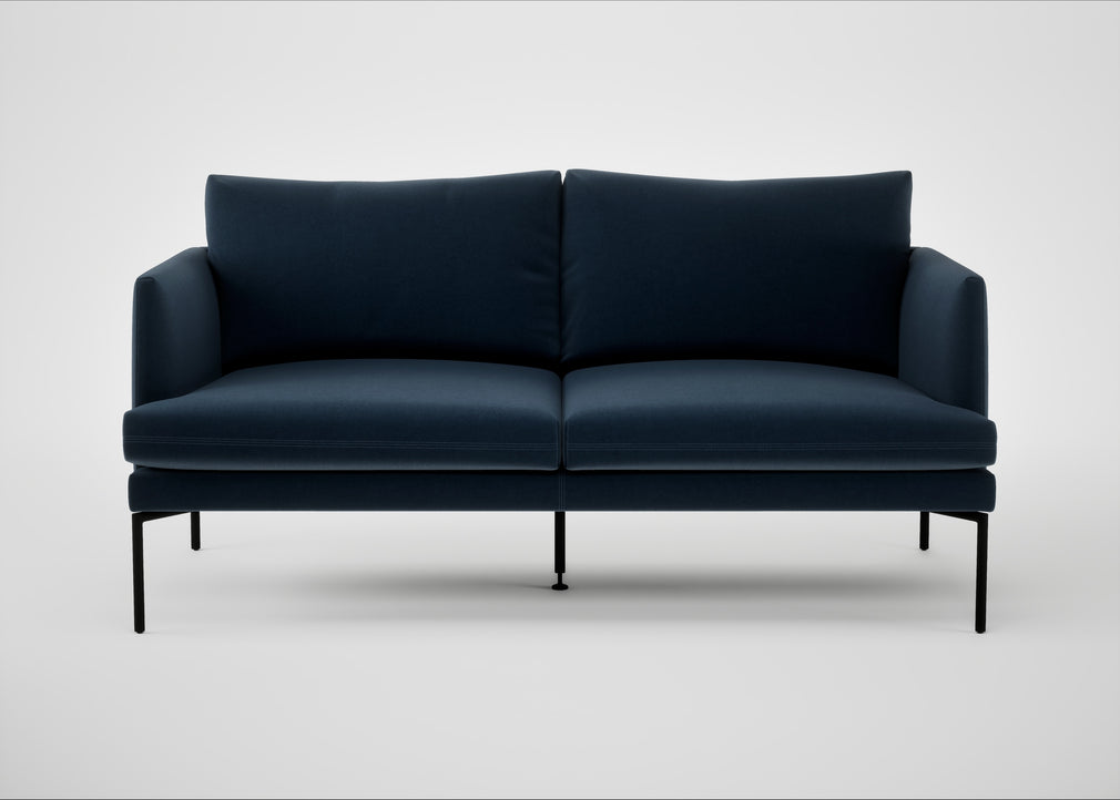 Matera 2 Seater Sofa Nobilis Velvet Night / Black